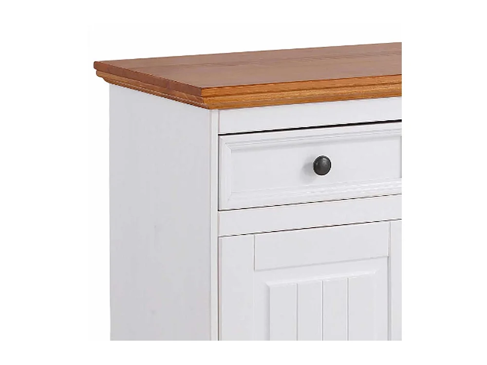 Sideboard Holzkommode im Landhausstil mit Glastür