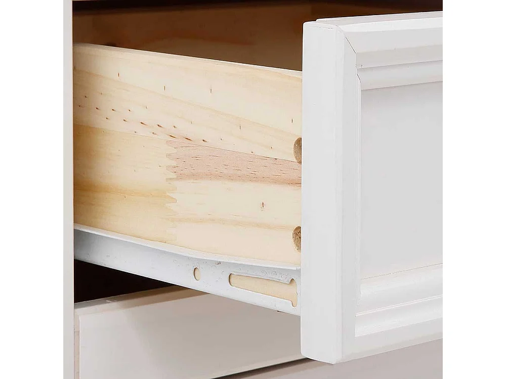 Sideboard Holzkommode im Landhausstil mit Glastür