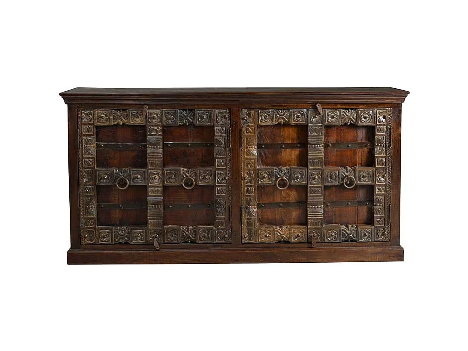 Massivholz Sideboard im Kolonialstil Teak