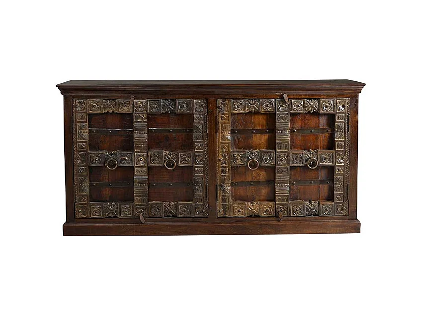 Massivholz Sideboard im Kolonialstil Teak