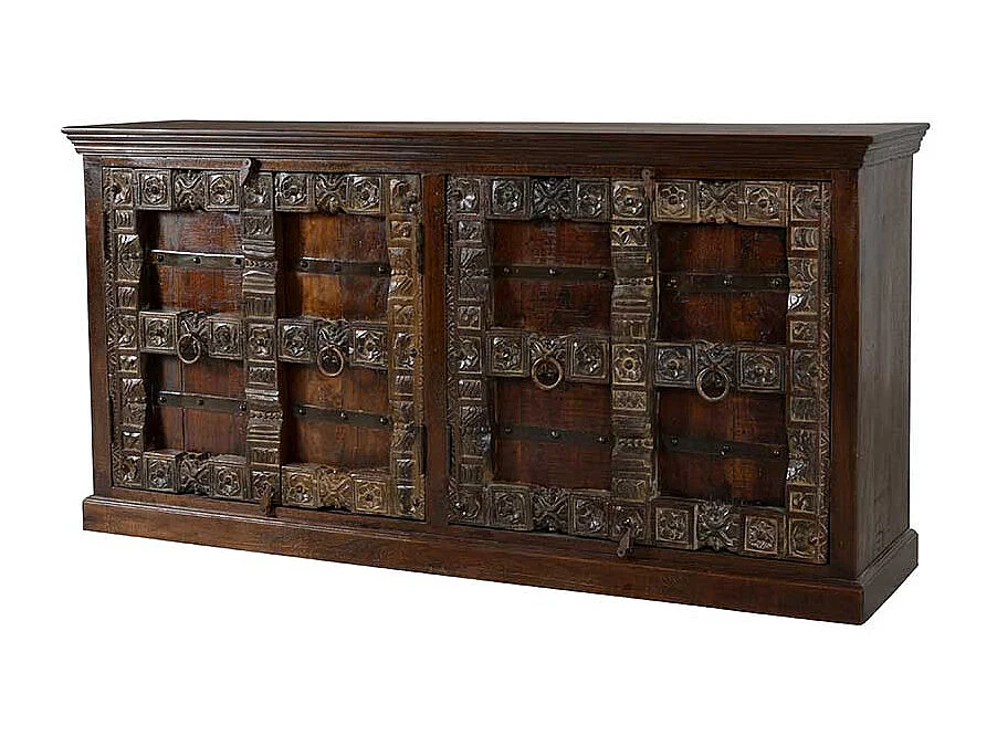 Massivholz Sideboard im Kolonialstil Teak