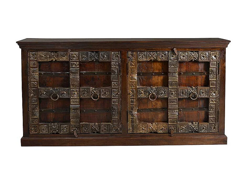 Massivholz Sideboard im Kolonialstil Teak