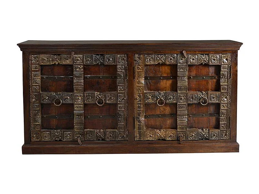 Massivholz Sideboard im Kolonialstil Teak