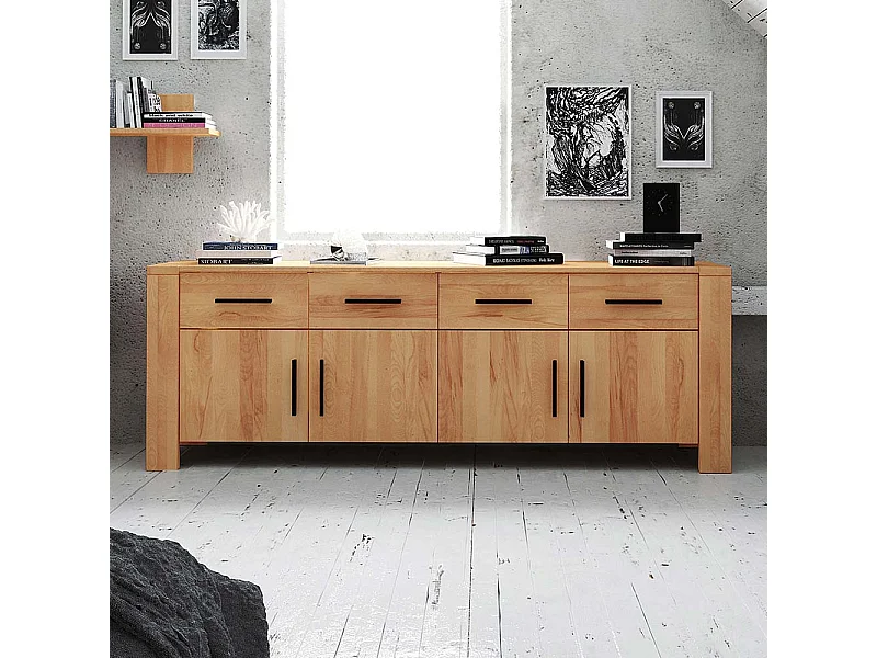 Sideboard aus Kernbuche Massivholz 200 cm