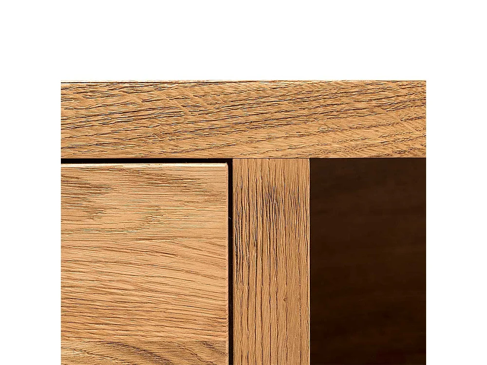 Loft Sideboard aus Asteiche Massivholz Bügelgestell aus Metall