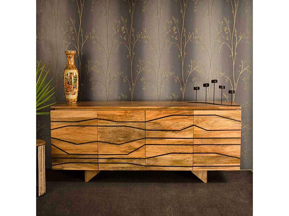 Esszimmer Sideboard aus Mangobaum Massivholz modern