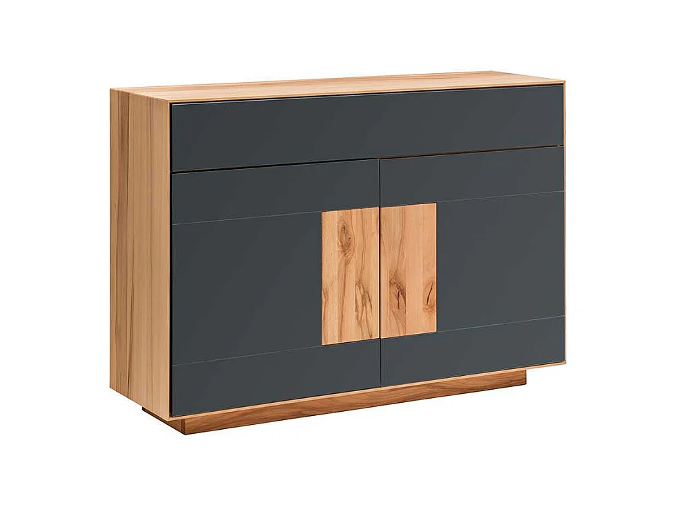 Flur Sideboard in Anthrazit und Kernbuche massiv 120 cm breit