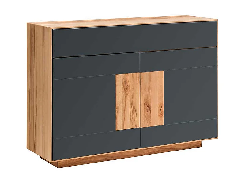 Flur Sideboard in Anthrazit und Kernbuche massiv 120 cm breit