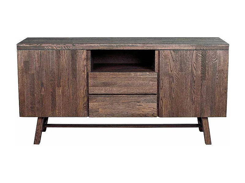 Sideboard in dunkel lackiert und gebürstet Eiche massiv