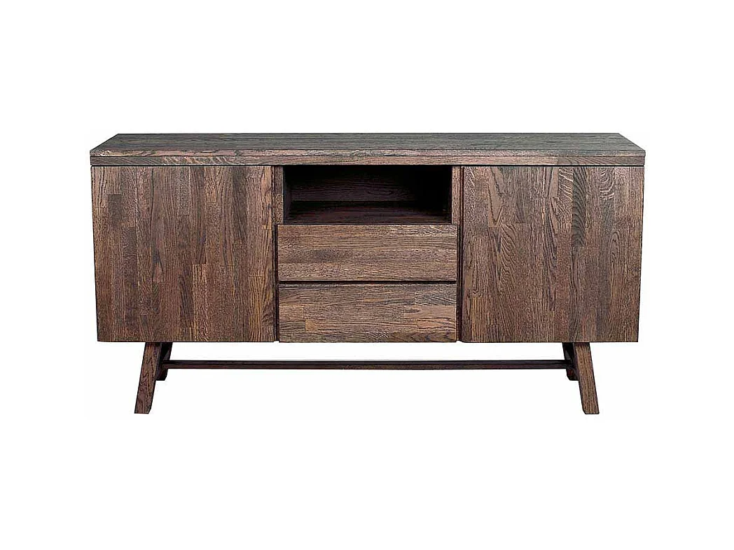 Sideboard in dunkel lackiert und gebürstet Eiche massiv