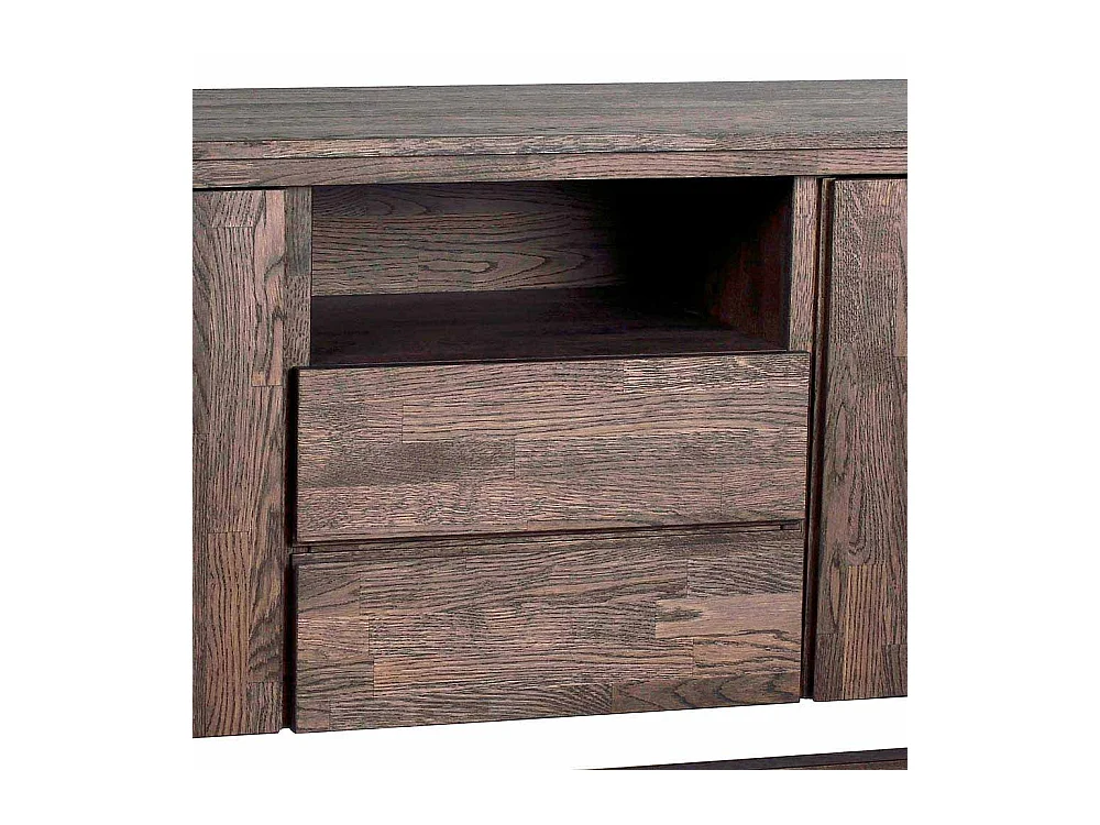 Sideboard in dunkel lackiert und gebürstet Eiche massiv