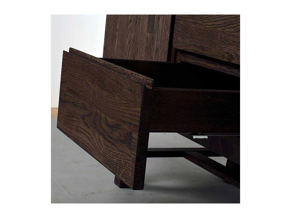 Sideboard in dunkel lackiert und gebürstet Eiche massiv