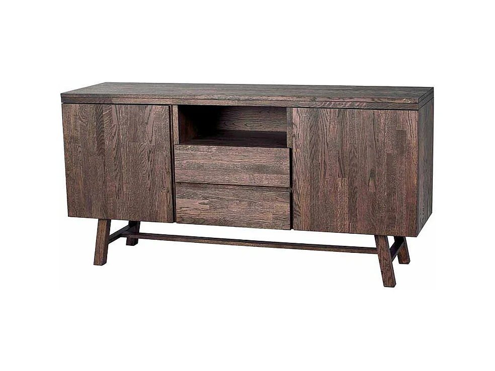 Sideboard in dunkel lackiert und gebürstet Eiche massiv