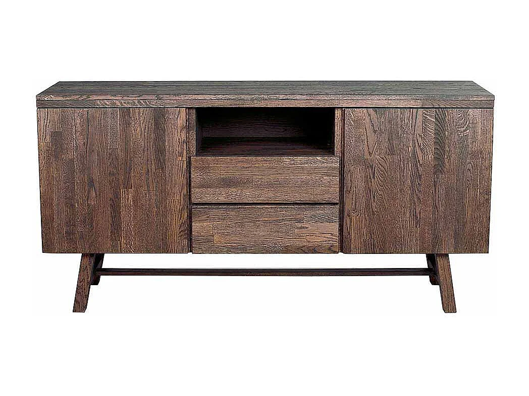 Sideboard in dunkel lackiert und gebürstet Eiche massiv