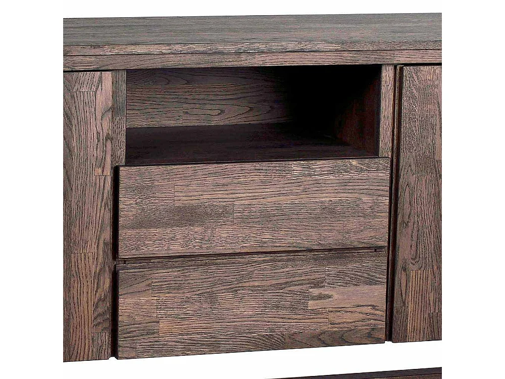 Sideboard in dunkel lackiert und gebürstet Eiche massiv