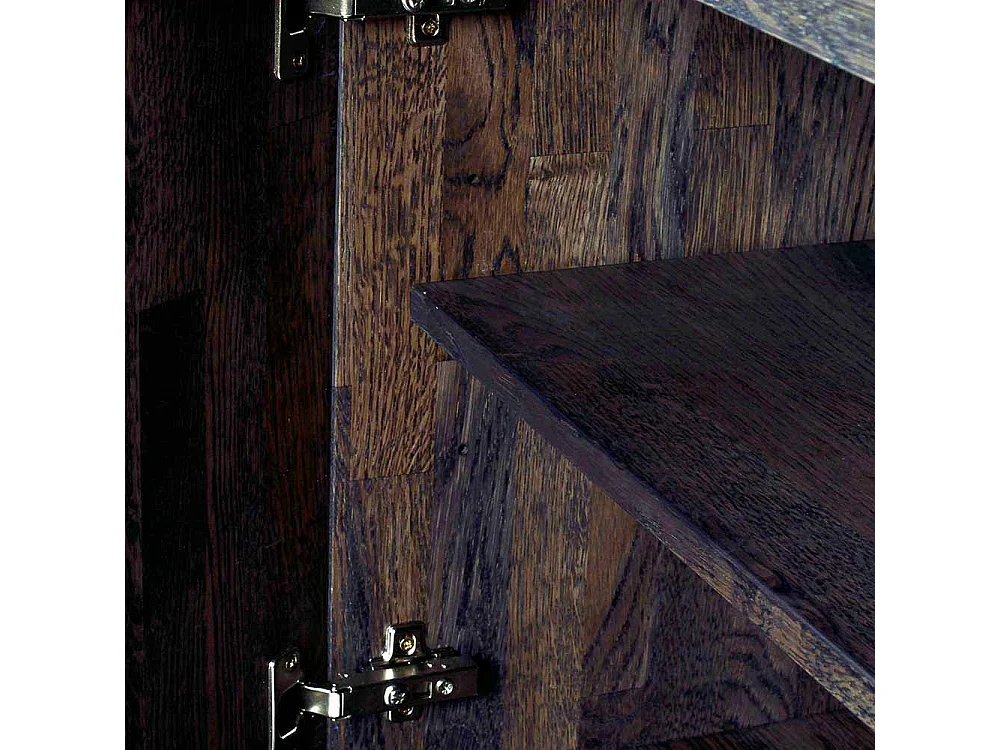 Sideboard in dunkel lackiert und gebürstet Eiche massiv