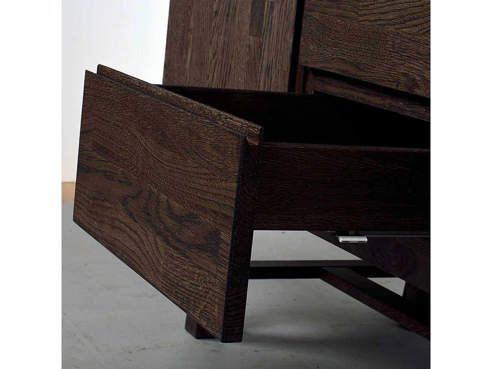 Sideboard in dunkel lackiert und gebürstet Eiche massiv