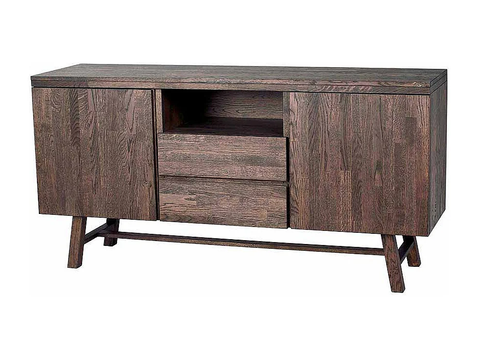 Sideboard in dunkel lackiert und gebürstet Eiche massiv