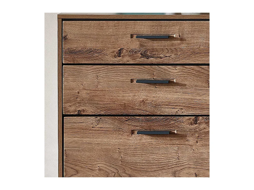 Design Sideboard in Eiche dunkel Optik 175 cm breit