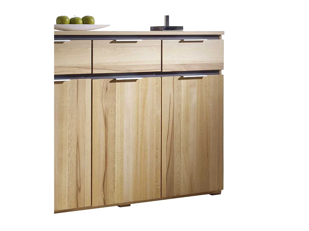 Massivholz Sideboard aus Kernbuche Grau
