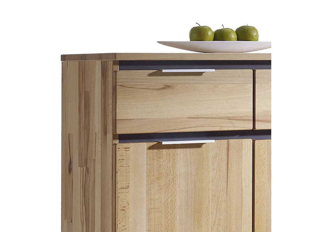 Massivholz Sideboard aus Kernbuche Grau
