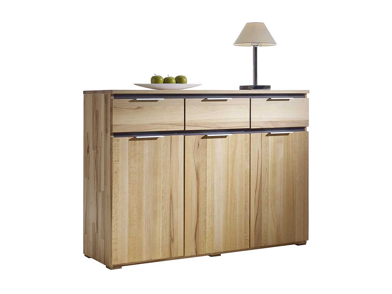 Massivholz Sideboard aus Kernbuche Grau