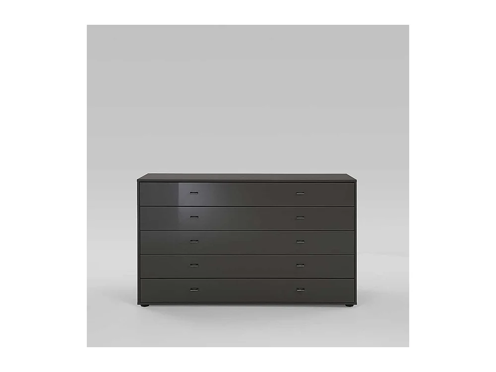Schubladen Sideboard in Grau Braun Schlafzimmer