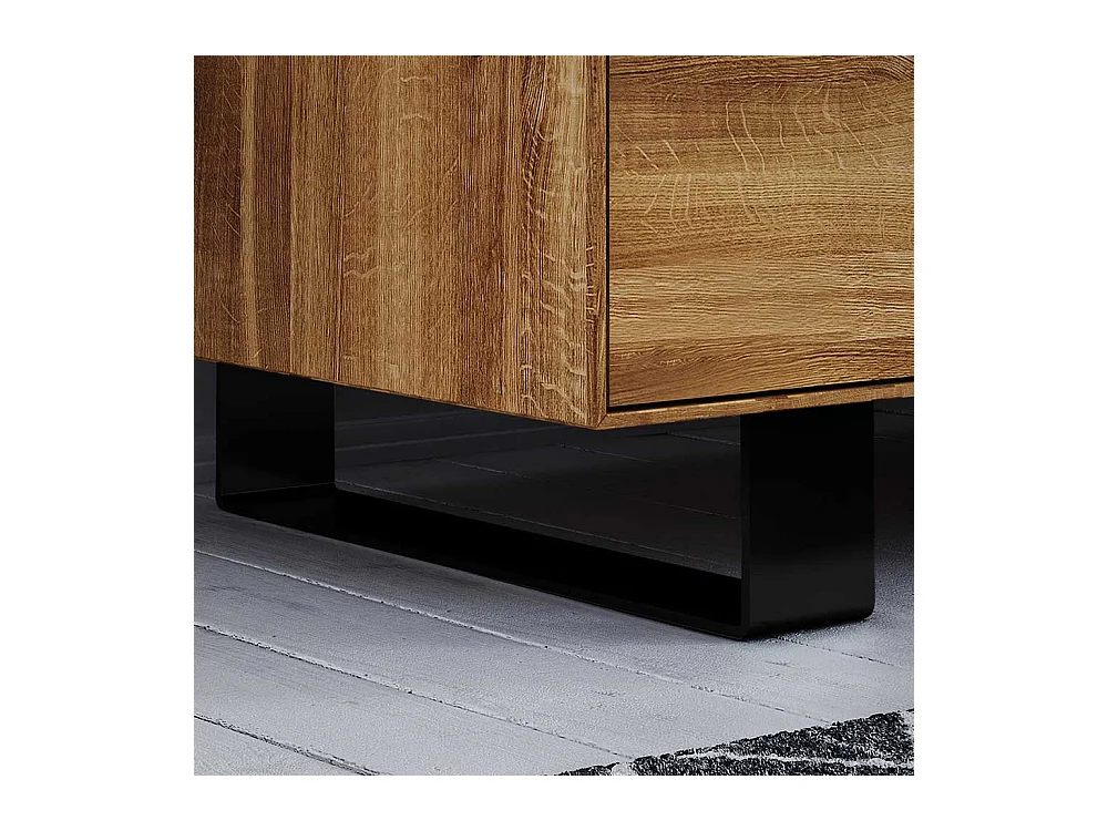 Sideboard mit Schubladen Wildeiche Massivholz