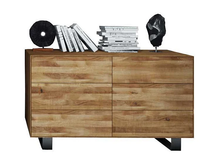 Sideboard mit Schubladen Wildeiche Massivholz