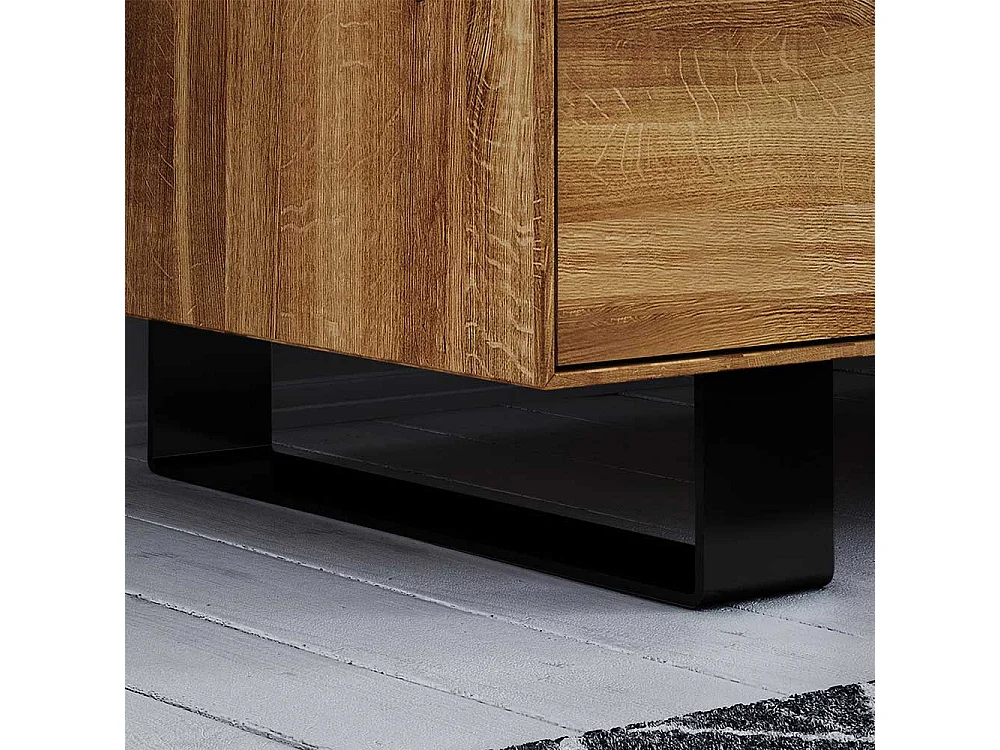 Sideboard mit Schubladen Wildeiche Massivholz