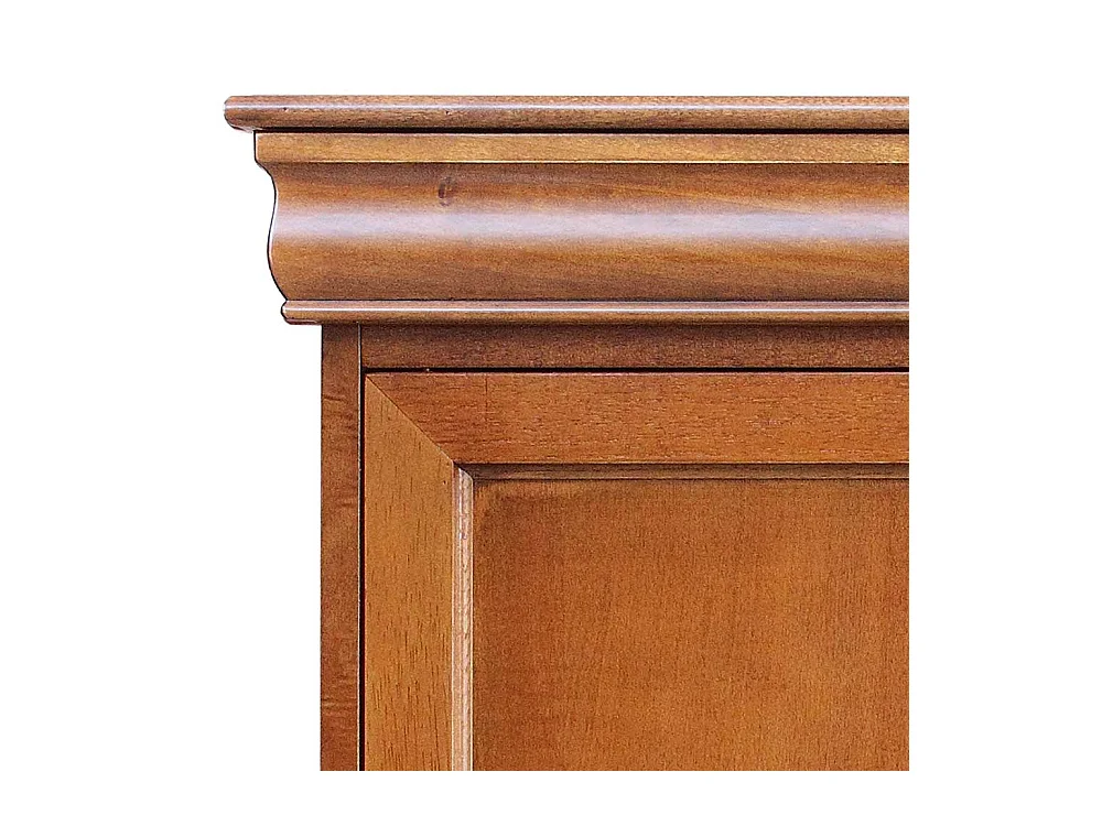 Nussbaum Sideboard teilmassiv 136 cm breit Türen abschließbar