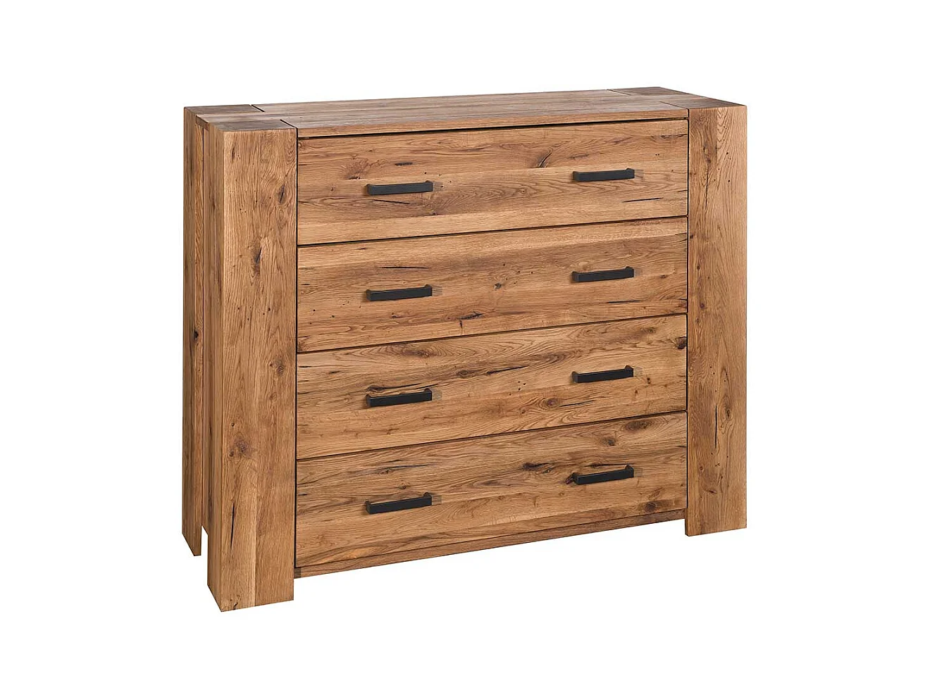 Wohnzimmer Sideboard aus Eiche Massivholz Schubladen