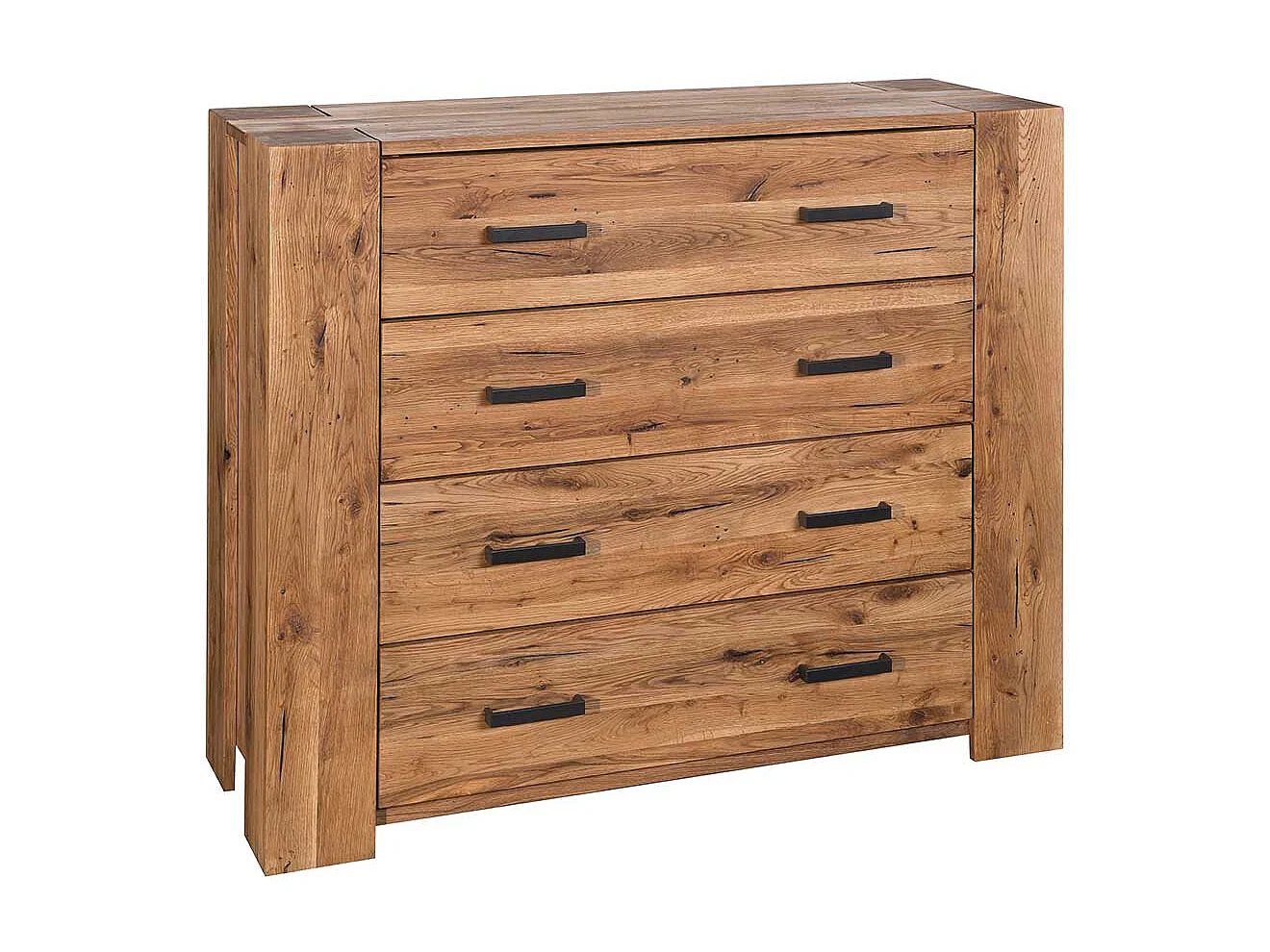 Wohnzimmer Sideboard aus Eiche Massivholz Schubladen