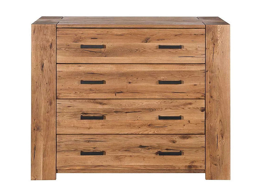 Wohnzimmer Sideboard aus Eiche Massivholz Schubladen