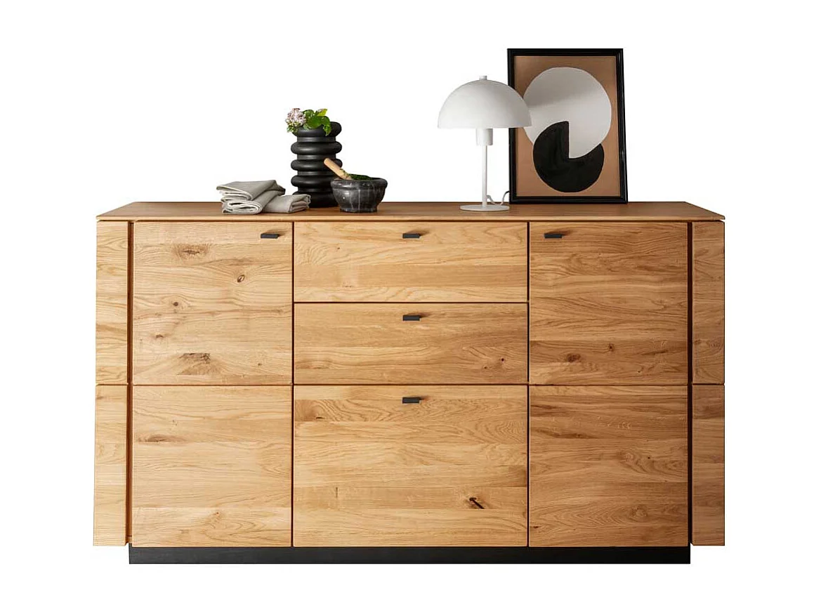 Esszimmersideboard Wildeiche massiv in modernem Design zwei Schubladen