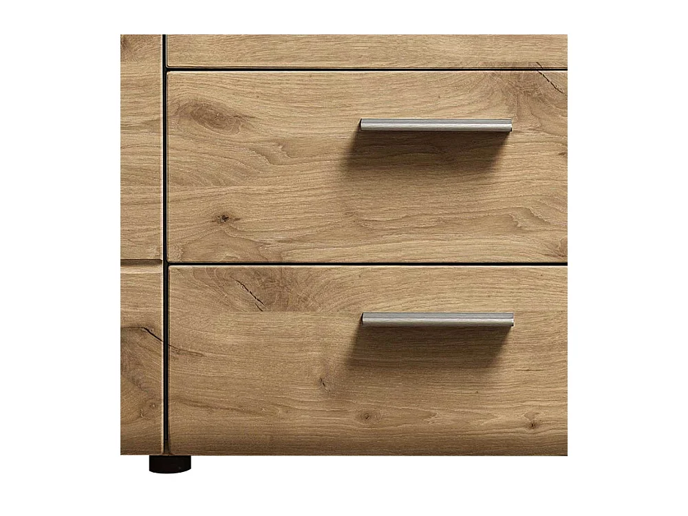 Sidebord zweifarbig in Dunkelgrau und Wildeichefarben 160 cm breit