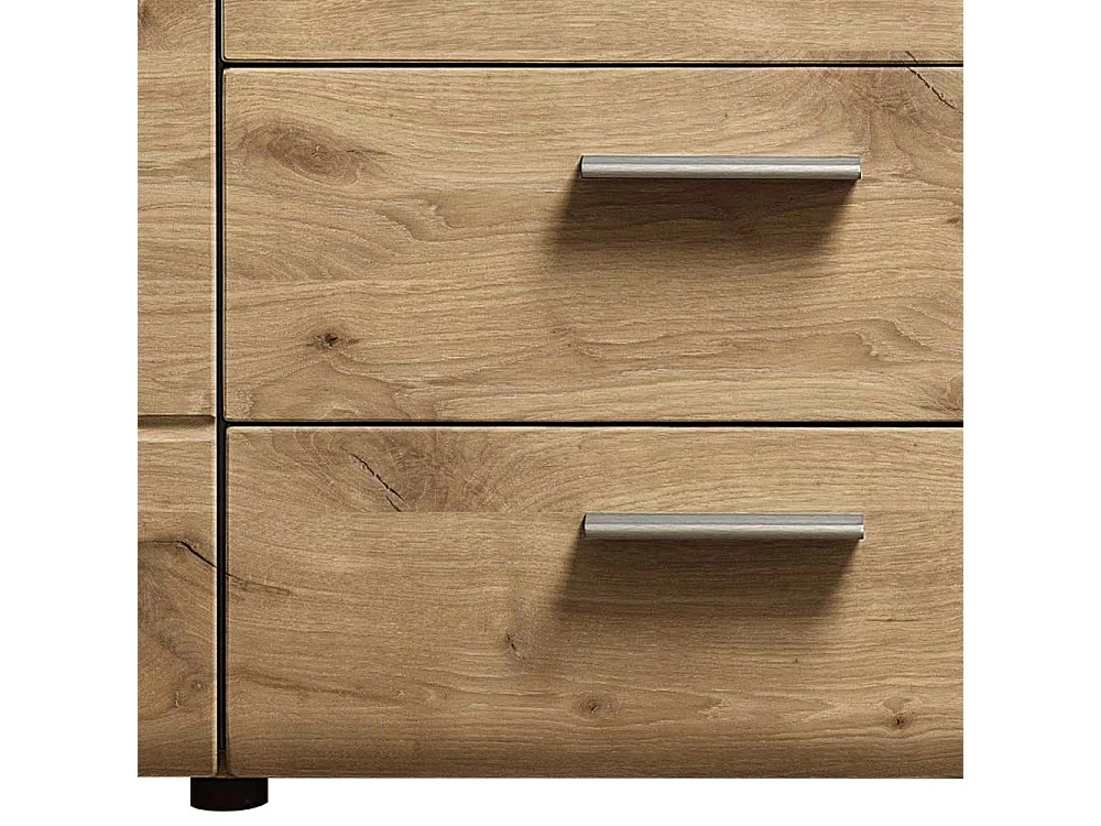 Sidebord zweifarbig in Dunkelgrau und Wildeichefarben 160 cm breit