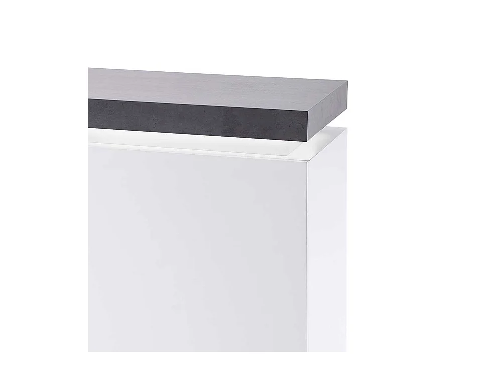 Sideboard in Weiß Grau Beleuchtung