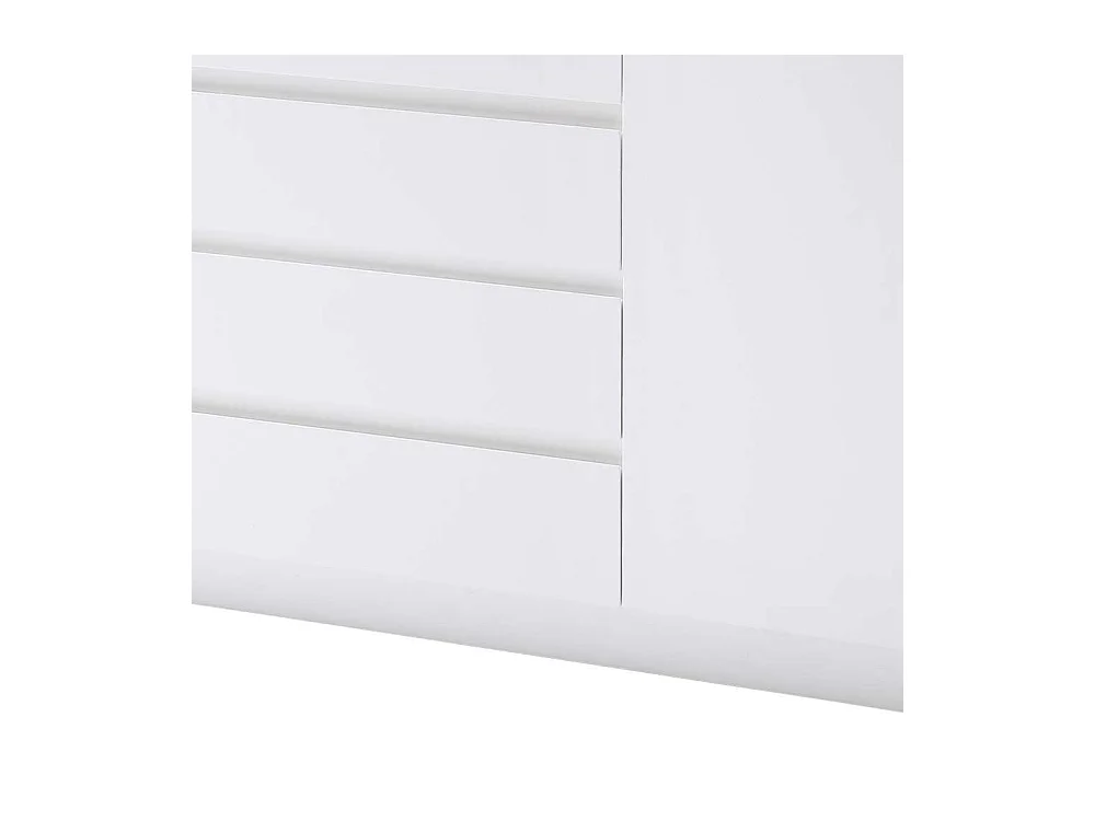 Sideboard in Weiß Grau Beleuchtung