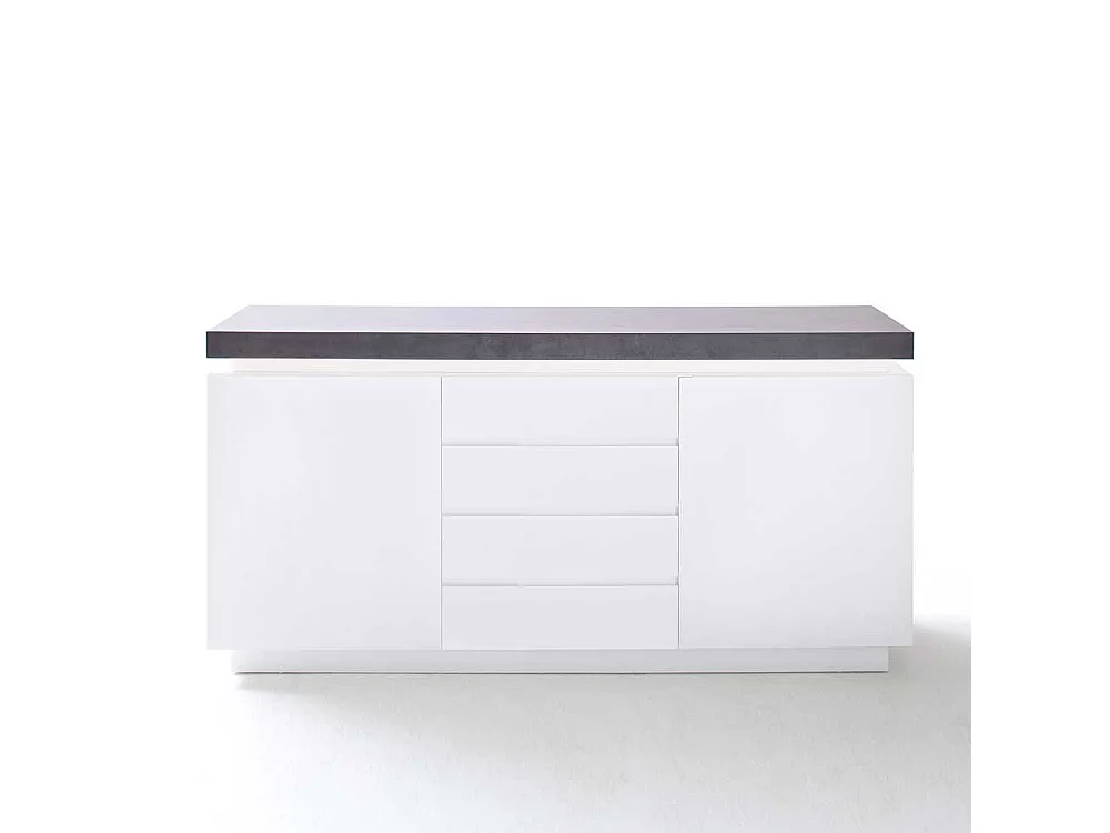 Sideboard in Weiß Grau Beleuchtung