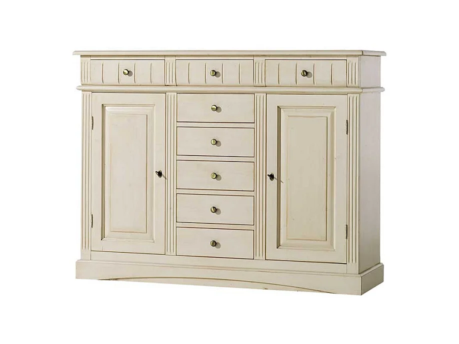 Fichte Sideboard in Creme Landhaus Vintage Stil