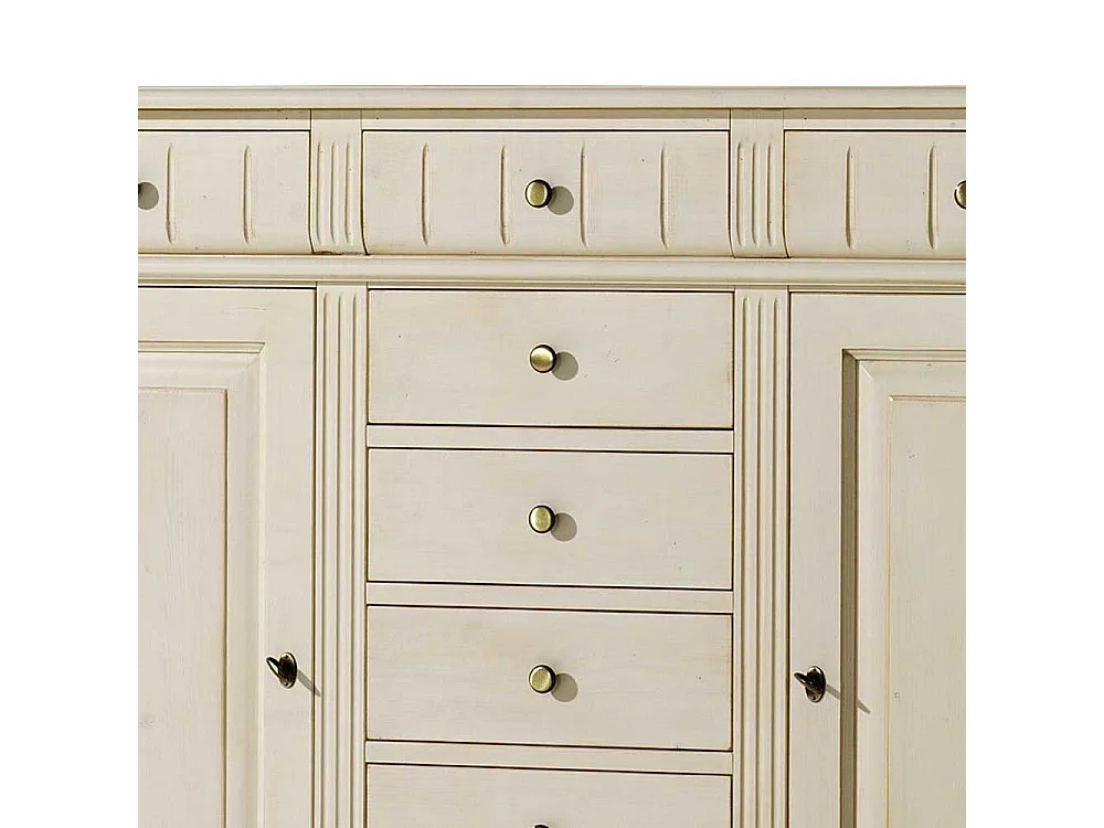 Fichte Sideboard in Creme Landhaus Vintage Stil