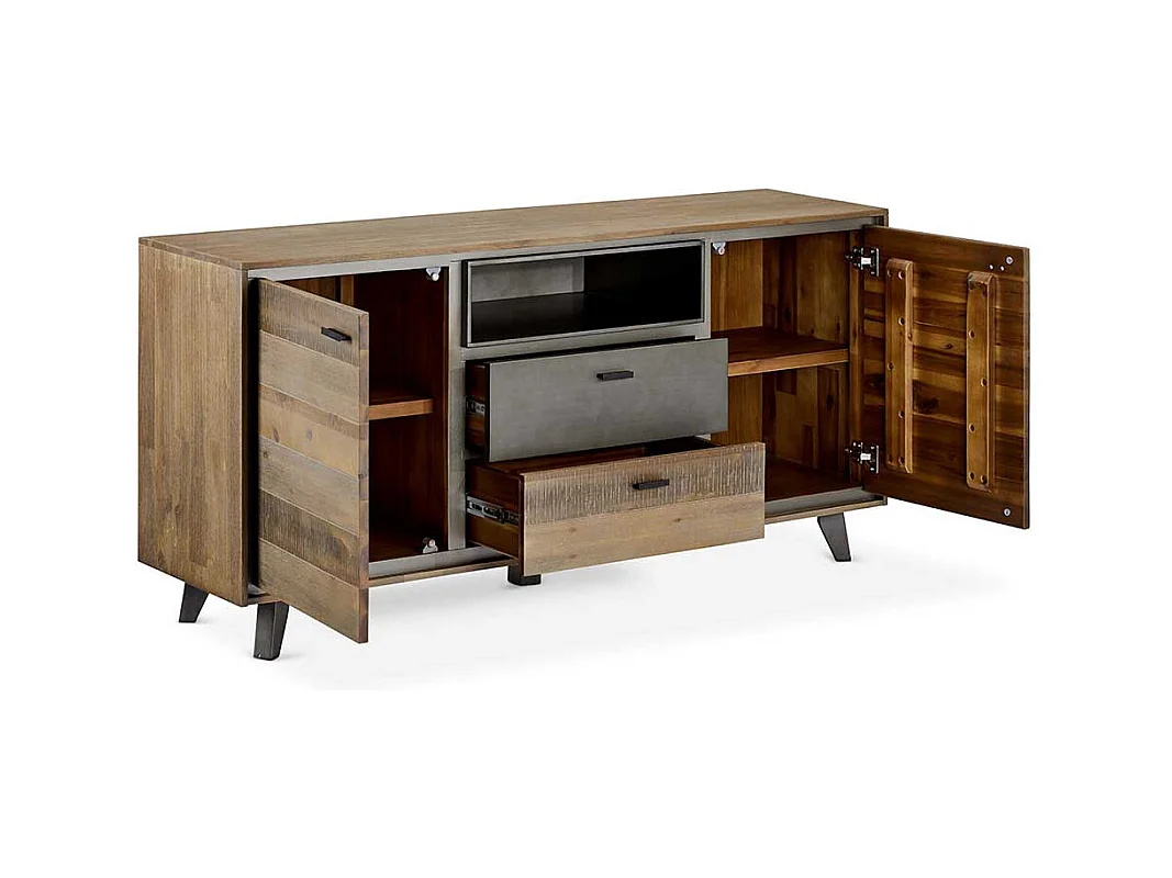 Industry Sideboard aus Akazie und Stahl 160 cm breit