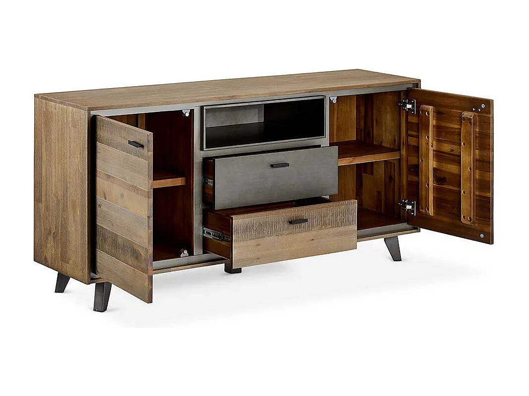 Industry Sideboard aus Akazie und Stahl 160 cm breit