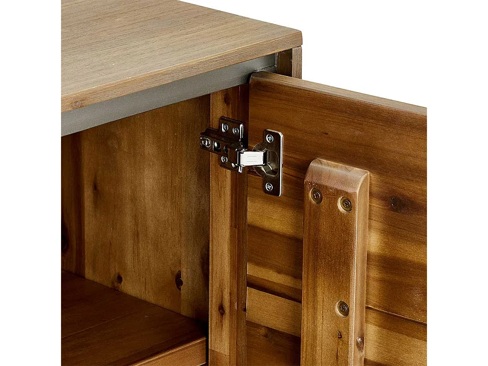 Industry Sideboard aus Akazie und Stahl 160 cm breit