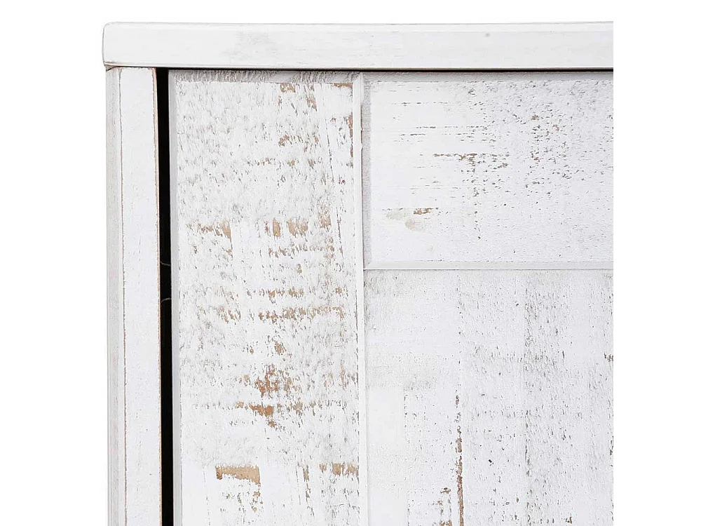 Esszimmer Sideboard in Creme Weiß massiv einer Glastür