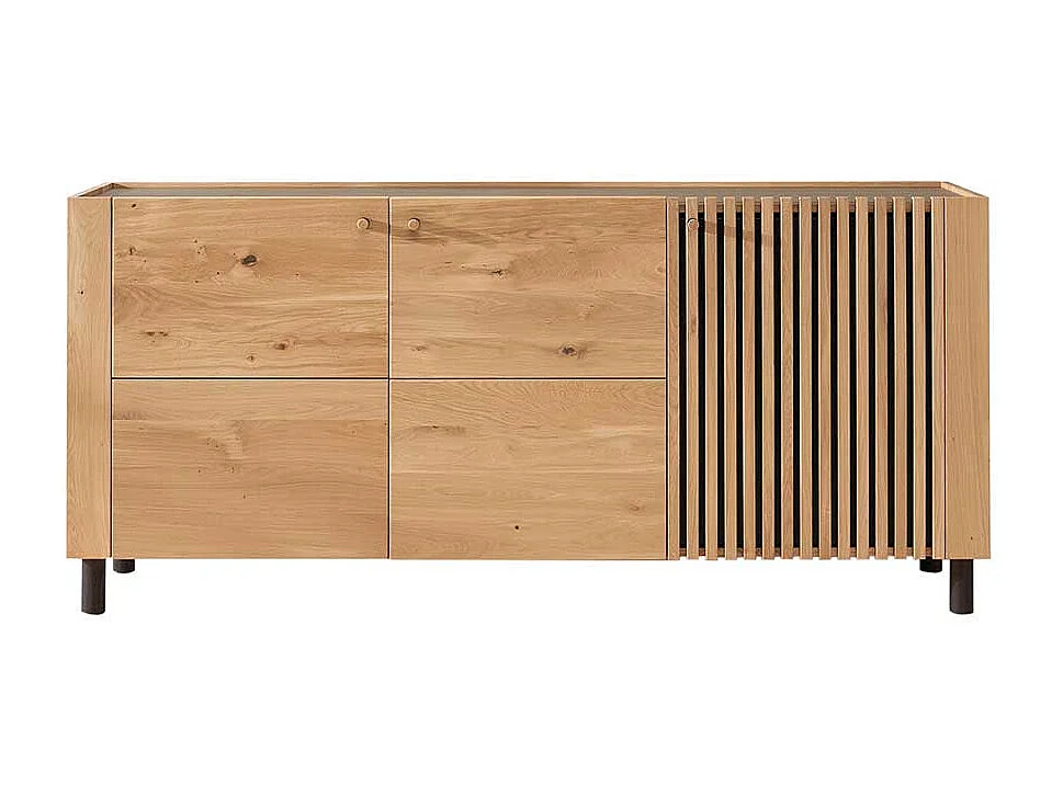 Wildeiche Sideboard geölt im Skandi Design Massivholztüren