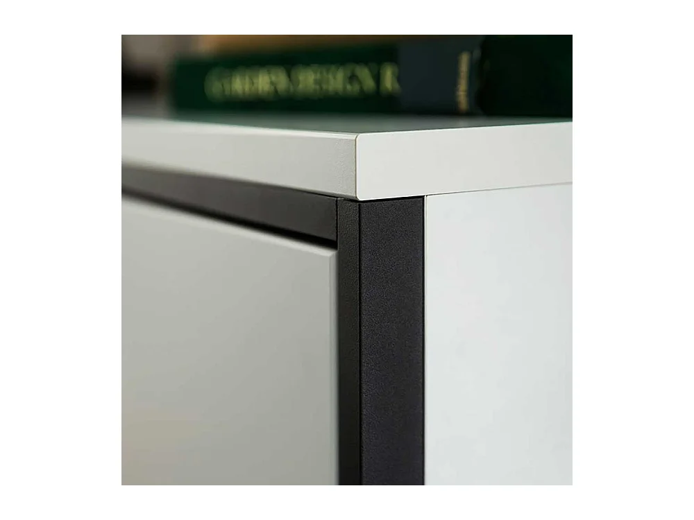 Sideboard weiss modern mit einer Schublade drei Drehtüren