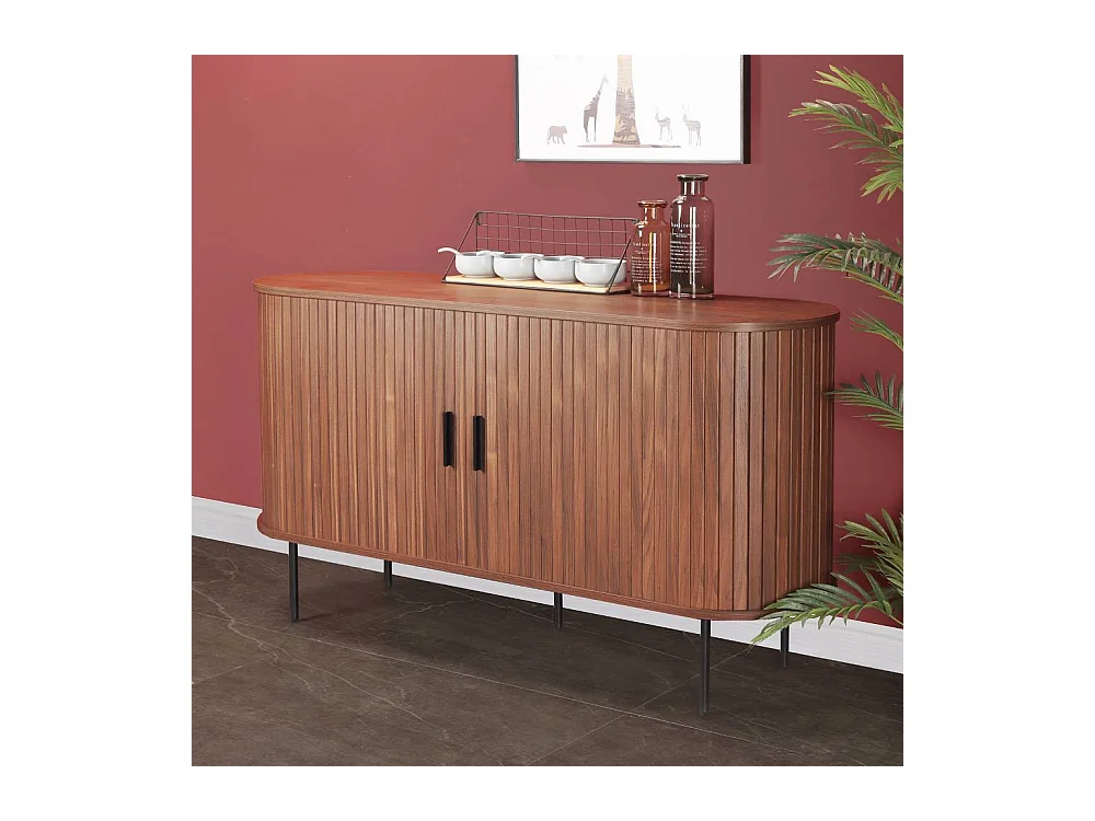 Sideboard Wohnzimmerkommode in Walnussfarben 140 cm breit