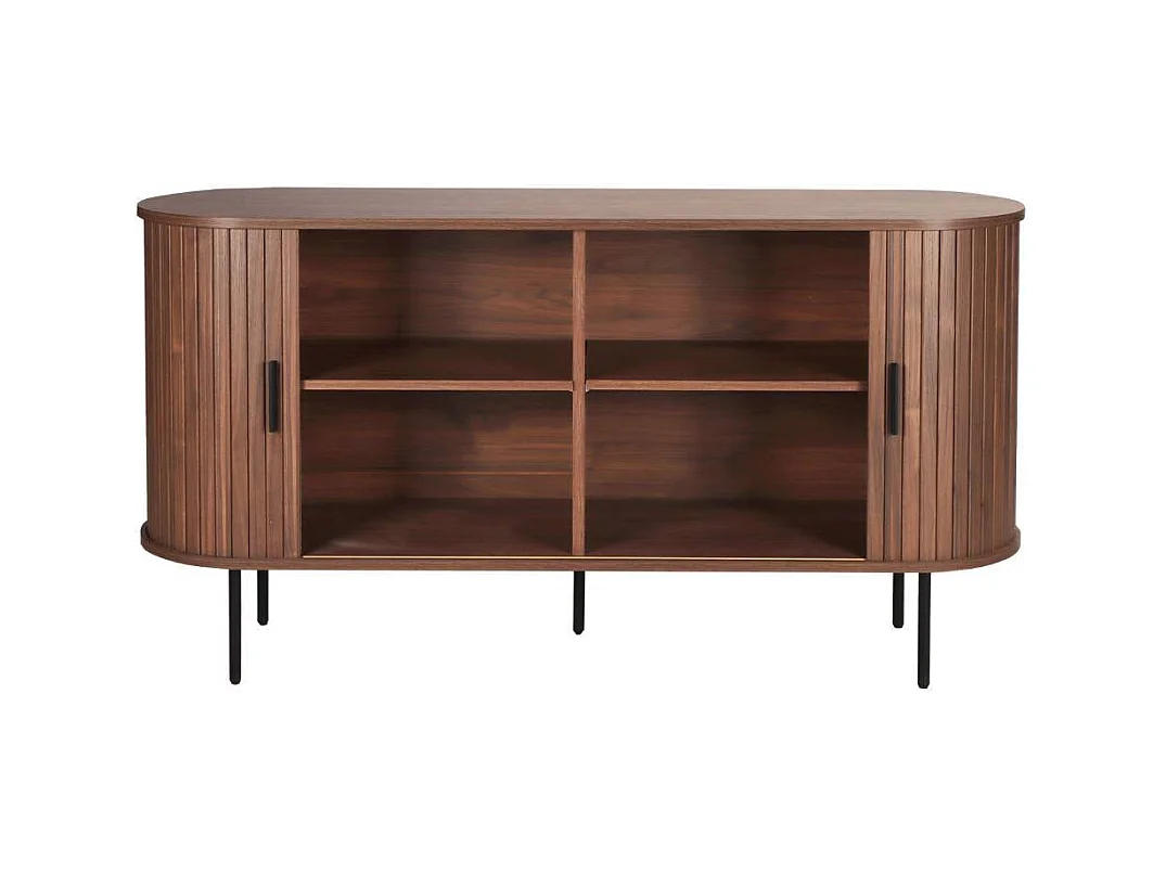 Sideboard Wohnzimmerkommode in Walnussfarben 140 cm breit